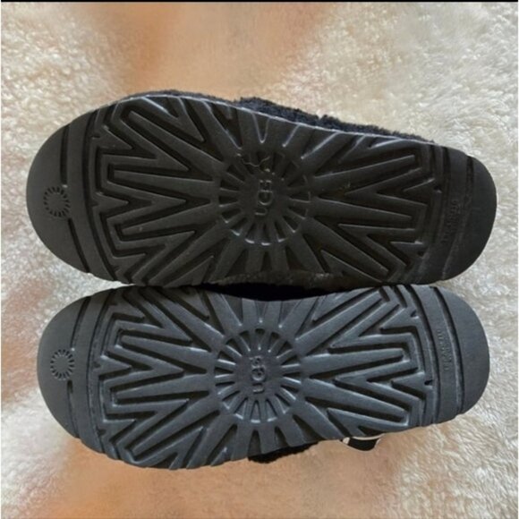 UGG Women's Oh Fluffita Slingback Black Sandals - Picture 4 of 5